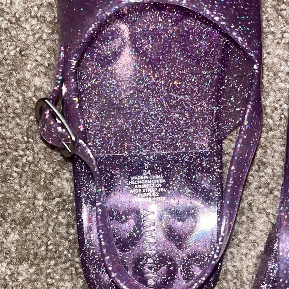 Old Navy Glittery Jelly Purple Kids Sandals - Picture 5 of 5